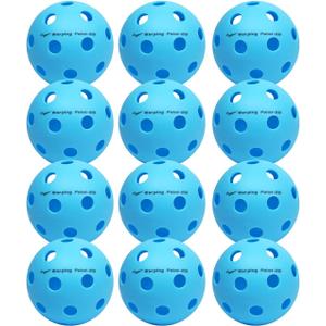 Warping Point Pickleball Balls | 26 Holes, 40 Holes | 4 Pack, 12 Pack | Meet USAPA Specifications | High Bounce Durable Practice Pickle Ball for Beginner & Intermediates | Orange, Blue, Yellow, Green