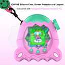 2 x JCHPINE Silicone Cover Case for Tamagotchi Paradise Interactive Virtual Pet, Stand up Case with Screen Protector and Lanyard (Pink)