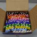 Candle Charisma 100 Pack Multicolor Candles - 4 Inch Unscented Paraffin Chime Candles, Smokeless and Dripless Candles, Colorful Candles, Long Burning Time, Candles