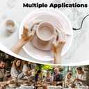 Goody King Mini Pottery Wheel-9.4Pottery Wheel for Adults Beginners Kids, Upgraded Movable Turntable with Adjustable Speed with 16 Pottery Shaping Tools, Supports Forward and Reverse Rotation-Pink