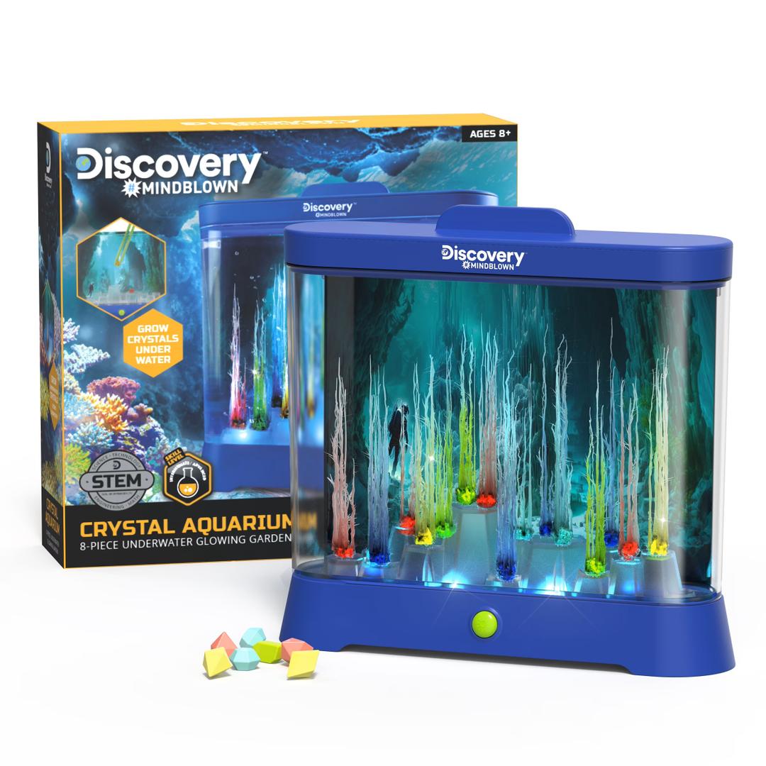 Discover Crystal Aquarium, Grow Colorful Cave-Like Crystal Formations, Science Experiments for Kids 8+