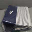 SIXDOVE Laundry Hamper, Large Woven Rope Tall Laundry Basket with Handles, 22" X 17" X 13", Decorative Storage Basket for Clothes and Blankets in Living room, Bedroom, Dark Blue& White