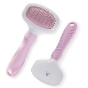 Small Slicker Brush for Grooming - Slicker Brush for Dogs and Cats can act as Deshedding Pet Tool for Healthy Coat Maintenance and Suitable for Short and long Haired Dogs