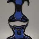 rabbitgoo Dog Harness Medium Sized, No Pull Pet Harness with 3 Buckles, Adjustable Soft Padded Vest with Control Handle, Walking Reflective Pet Vest for Medium Dogs, Blue, M