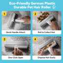 Pet Hair Removal Set, Roller Pet Hair Remover, Pet Hair Removal Glove for Dogs & Cats, Pet Fur Remover for Clothing, Couch, Carpet, Car Seat, Pet Hair Removal Tool -I White