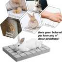 Rabbit Scratching Foot Pads, 4 Pcs Bunny Grinding Claw Pad Natural Small Animal Pet Molars Hamster Scratch Board Chew Toys for Guinea Pig Hedgehog Chinchilla Hamster Cage Accessories