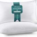 King Size Pillows Set of 2 Down Alternative  Soft & Fluffy King Pillow with Cotton Cover, Hotel Quality Pillows for Bed, Perfect Bed Pillows for Side and Back Sleepers, Size 20"x36"