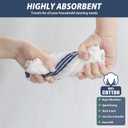 Nialnant 100% Cotton Kitchen Dish Towels, 15x25 Inch Super Absorbent Tea Towels for Kitchen, Ultra Soft Hand Towels with Hanging Loop, Blue