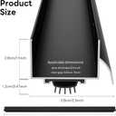 1-3/4" x 36" U Shaped Door Bottom Sweep with Drip Cap, Aluminum Weather Stripping Seal, Metal Screw-on Under Door Seal for Exterior Doors (Black, 1 Pack)