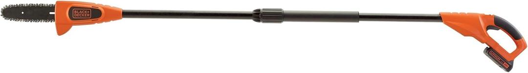 BLACK+DECKER 20V MAX Cordless Pole Saw Kit with Battery and Charger Included, 14-Inch Battery Pole Saw, Includes Oil Bottle, Wrench and Blade Guard (LPP120)
