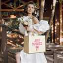 KongMoTree Bride Wedding Tote Bag, Coquette Bow Tote Bag with Floral for Wedding Bachelorette Party Honeymoon Travel (B0fbw15bn6)