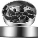 2-in-1 Slow Feeder Dog Bowls, Stainless Steel Pet Bowls with Silicone Slow Feeder Insert, Removable Non-Slip Rubber Base for Small, Medium, and Large Dogs to Slow Down Eating (Large Breed)