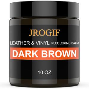 Leather Recoloring Balm, Leather Repair Kit for Furniture, Leather Dye, Leather Color Restorer for Couches, Leather Scratch Remover, Leather Paint for Furniture (10 OZ Dark Gray)