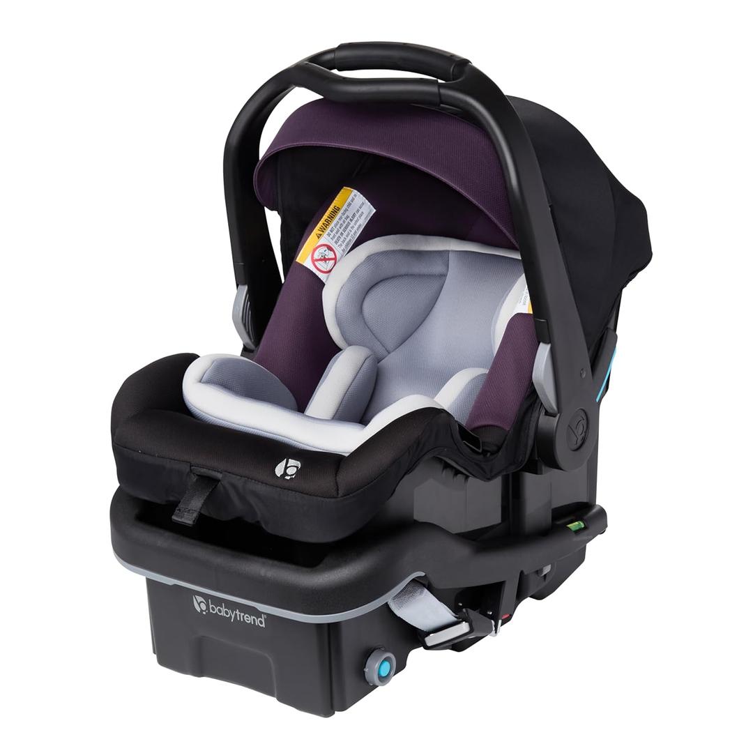 Baby Trend Secure-Lift Infant Car Seat, Dash Plum Compact Lightweight Carrier, Infant Comfort Cushioning, Adjustable Harness Fit, EXP: 11/25/2035