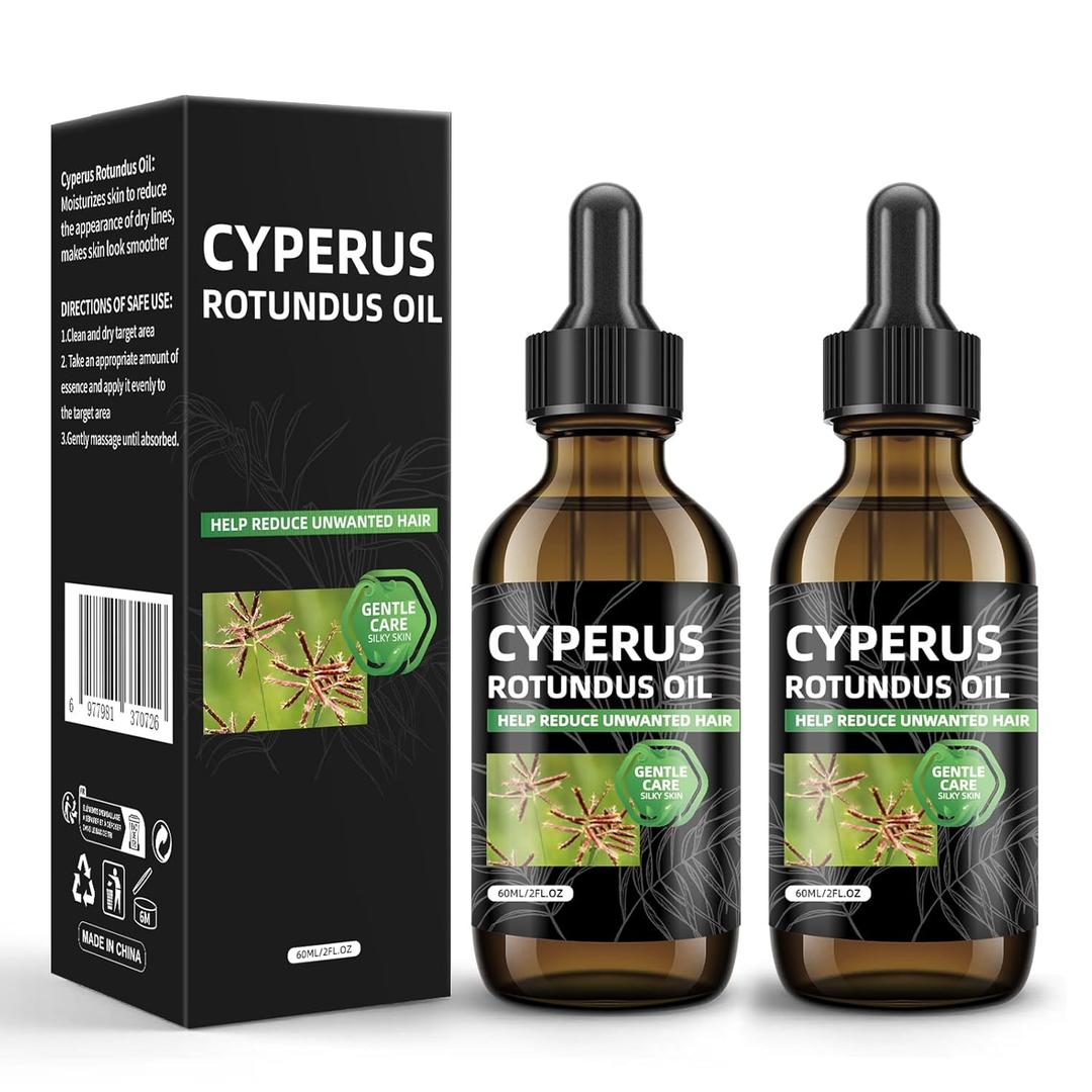 2 Pcs Cyperus Rotundus Oil for Hair Removal, Natural Cyperus Rotundus Oils to Reduce Unwanted Hair Growth, Soothing & Moisturizing, Shrinks Pores, Smooth Skin Care (2 Fl Oz (Pack of 2))