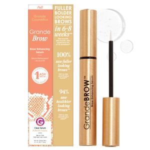Grande Cosmetics GrandeBROW Brow Enhancing Serum for Fuller, Bolder, Looking Eyebrows  Brow Serum With Vitamins, Peptides, Antioxidants, Amino Acids, Cruelty Free  4 Month Supply (3 mL)