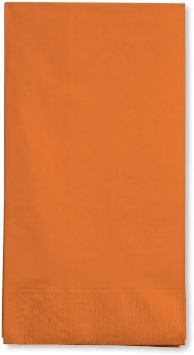 2 x Creative Converting 16-Count Touch of Color 3-Ply Paper Guest Napkins, Sunkissed Orange - 95191