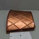 Lanpn Metal Christmas Tree Collar 20 inch, Christmas Tree Ring Collar for Small Mini Pencil Xmas Stand Cover Real Artificial Trees Indoor Outdoor Decoration (Bronze, Diamond)