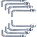 J-Bolt Gate Hinge, Hot-dip Galvanized J Bolt with 5/8" Gate Hinge. Farm Gate Hinges for Chain Link Fence Mostly Used in Frams, Back Yard, Frence Etc. Include Nut Washer (8"(8PCS))