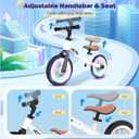 WETIFY Colorful Lighting Balance Bike 2 Year Old, 2-5 Year Old Toddler Balance Bike, No Pedal Bikes with Adjustable Handlebar & Seat, 2 3 4 5 Year Old Boy Girls Birthday Gifts Toys.