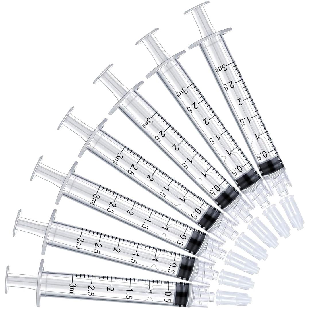 2 x 3ml Luer Lock Syringe, Syringes Without Needle, Disposable Syringe Individually Wrapped(30)