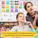 98 Pcs Crayon Classrooms Class Jobs Chart Set Colorful Class Bulletin Board Back to School Teacher's Helper Chalkboard Decor Classroom Bright Jobs Chart with 60 Adhesive Points