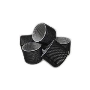 6 Pack Super Jumbo Self Grip Hair Rollers Pro Salon Hairdressing - Big Curlers Create Volume For Long Hair (Black)