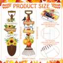 Moxweyeni 2 Sets 40" Fall Decorative Yard Signs with Stakes, Plastic Sunflowers Pumpkins Garden Yard Stake Decor for Home Lawn Pathway Front Door Fall Harvest Thanksgiving Standing