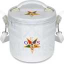 Masonic OES Crown, Fez Case - Order of Eastern Star White Fez Cap For Freemasons With Strap For Hanging on Shoulder