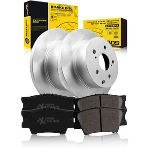 TOVASTY Rear Brake Kit Compatible with Toyota RAV4 2006-2018 Semi-Coated Brake Rotors and Carbon Ceramic Brakes Pads Compatible with 2010-2012 Lexus HS250h (BKT00004)
