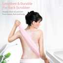Yiclick Exfoliating Washcloth Towel - Exfoliating Body Scrubber, Loofah Wash Sponge - Korean & Japanse & African Washcloth - Soft + Rough Exfoliating Back Scrubber - for Senstive and Rough Skin, Pink