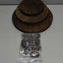 3 Pcs Wood Plant Stand Indoor Outdoor, Round Wood Riser for Decor 6/8/10" Wooden Stool Display Stand Flower Pot Holder Small Planter Tray Modern Potter Decorative for Desktop Counter Room (Rustic Brown)