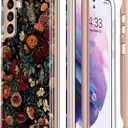 ESDOT for Samsung Galaxy S21 Case,Military Grade Passing 21ft Drop Test,Rugged Cover with Fashionable Designs for Women Girls,Shockproof Protective Phone Case for Galaxy S21 6.2" Flower Garden