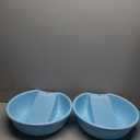 2 x MZD Washboard Basin for Hand Washing Clothes and Small Delicate Articles, Blue, Plastic, 16.8" x 16.8" x 4.8", Countertop, Utility