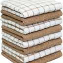 Bumble Dish Cloths (8 Pack) | 12" x 12" | 100% Cotton Kitchen Towels | 405 GSM | Soft, Highly Absorbent & Durable Dish Towels for Kitchen | Tan