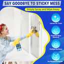 Adhesive Remover, 300ml Sticker Remover Spray with Plastic Scraper, Glue Remover for Windows, Glass, Plastic, Carpet, Rapidly Removes Stickers, Glue, Tape, Residue, Labels Remover, Car Sticker Remover