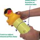 GAME Solar Light-Up Floating Pool Chlorine Dispenser Derby Duck Design, Adjustable Control Ring, Holds Up to 3 x 1 Chlorine Tablets, for Above-Ground & In-Ground Pools