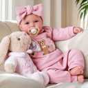 BABESIDE Lifelike Reborn Baby Dolls Girl, 20 Inch Cute Realistic Newborn Baby Doll, Soft Vinyl Poseable Real Life Baby Dolls with Accessories for 3+ Year Old Girls Gifts, Pretend Play, Collection