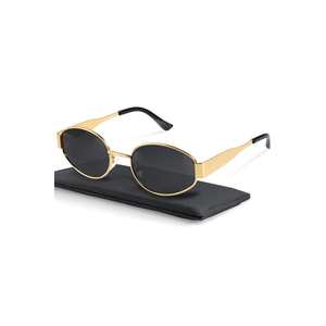 livho 2025 Trendy Oval Sunglasses - Stylish Polarized Shades for Everyday - Retro Metal Frames