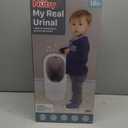 Nuby My Real Training Urinal - Freestanding - With Life-Like Flush Button and Sound - Potty Training for Boys - 18+ Months - White