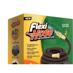 Garden Hose 100FT, Stainless Steel Water Hose with Nozzle, Flexible, Lightweight, Puncture Proof, Never Kink & Tangle, Heavy Duty Garden Hose for Yard and Outdoor