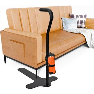 Stand Assist with Cup Holder & Safety Handle, 6-Level Adjustable Height Chair Couch Lift Aid Supports 400 LBS, Daily Mobility Rail for Sofa, Recliner, Chair, for Elderly, Disabled