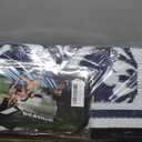 Outdoor Rug 8x10 Patio Camping Carpet Waterproof Mat Blue Outside Plastic Area Rug Reversible Rugs for RV Deck Entrance Porch Picnic Balcony Beach (8x10ft Navy Blue & White)