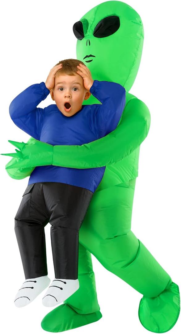 Morph Alien Costume Kids (4-6yrs), Alien Blow Up Costume Kids, Boys Aliens Inflatable Costumes, Boys Inflatable Costumes One Size