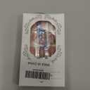 Vopintpy White Snowflake Press on Nails Christmas French Tip Fake Nails with Rhinestones Design Winter Xmas Glue on Nail Glossy Medium Square Reusable False Nail for Women DIY Manicure