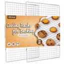 Cooling Rack for Baking 2-Pack, 16x10 Inches Baking Rack, Thick Wire Cookie Rack for Cooking, Roasting, Grilling, Drying, Oven Safe, Fits Half Sheet Pan, Silver