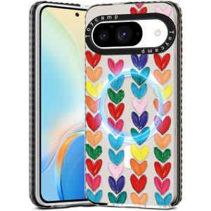 Toycamp for Pixel 9 Pro/Pixel 9 Case - Compatible with MagSafe Women Girls Cute Phone Cover Magnetic with Shockproof Protective Girly Pretty Designer for Google 9 Pro/Pixel 9 Cases, Heart