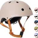 MomnLittle Kids Bike Helmet with Quick Pinch-Free Magnetic Buckle CPSC Certified Bike Helmet for Toddler Boys and Girls (Small: 20.4" - 22", Warm Grey)