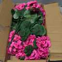 Hananona 6 Pcs Artificial Geranium Flowers for Outdoors Geraniums Silk Flowers Outdoor UV Resistant Garden Plants Faux Flowers for Home Kitchen Table Centerpieces Decor (6, Rose Red)