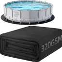 POOLHACKER 15 ft Pool Liner Pad, [2026 New Pool Pad 9.4 oz/yd Heavy-Duty] Round Pool Liner Pad for Above Ground Swimming Pools, Prevents Punctures, Effortless to Install, Eco-Friendly Padding